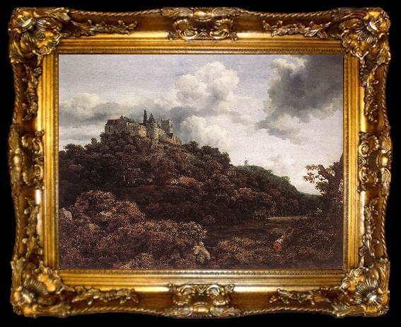 framed  RUISDAEL, Jacob Isaackszon van Bentheim Castle, ta009-2